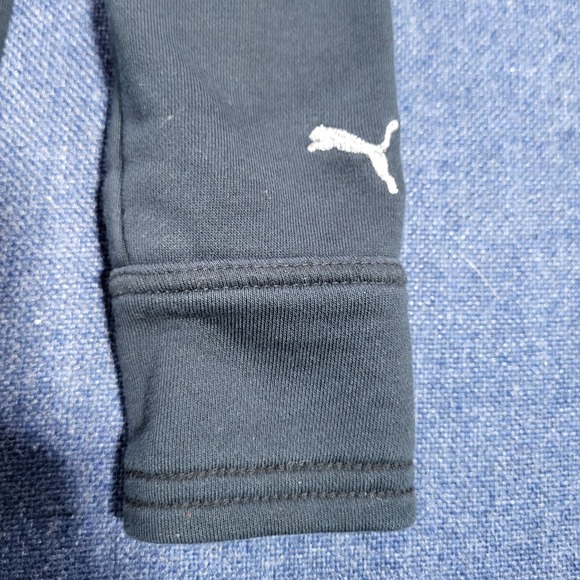 Puma Asymmetrical Zip Hoodie Jacket Navy Blue Women's Size L Sport Lifestyle - Picture 3 of 9